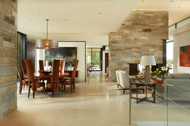 open concept main living space contemporary