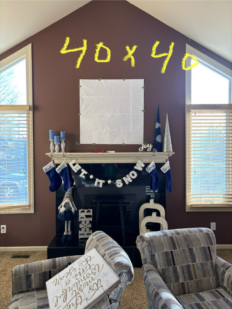 size of art over fireplace