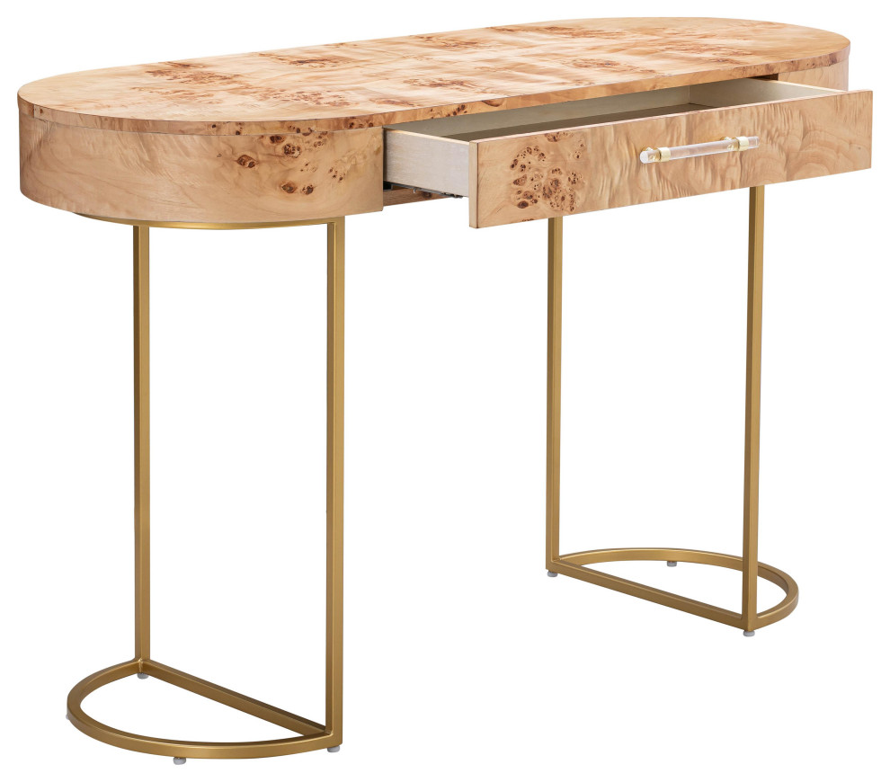 Brandyss Burl Console/Desk - Contemporary - Desks And Hutches - by TOV Furniture | Houzz