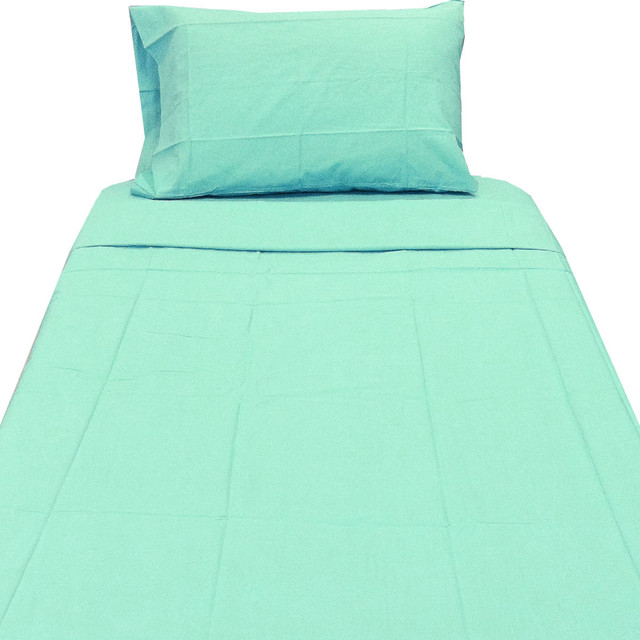 Light Turquoise Blue Bedding Sheet Set Contemporary Sheet And