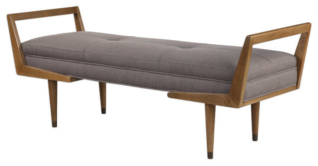 Mid Mod Bench Waylon Mid-Century Modern Bench - Midcentury - Upholstered Benches - by ...