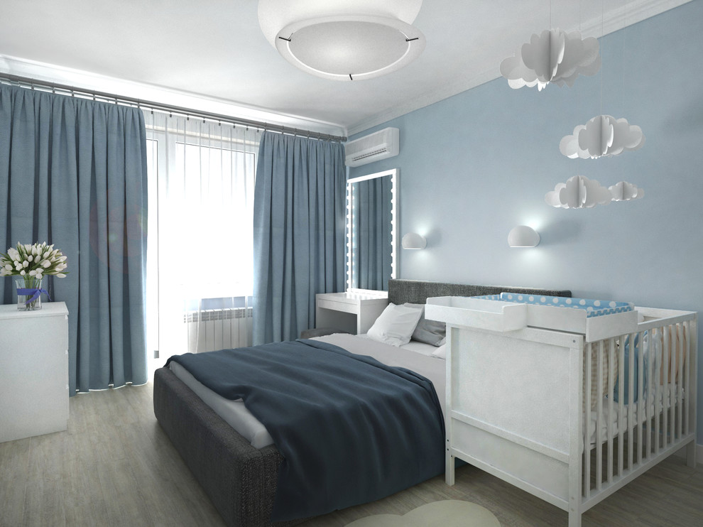 Двушка в голубых тонах