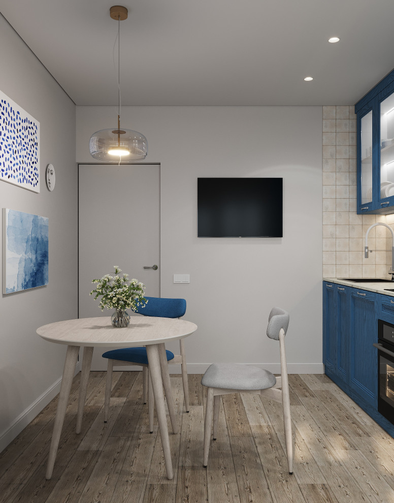 Интерьер квартиры с синими акцентами