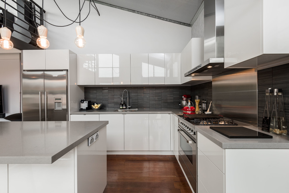 Design ideas for an industrial kitchen in Perth.