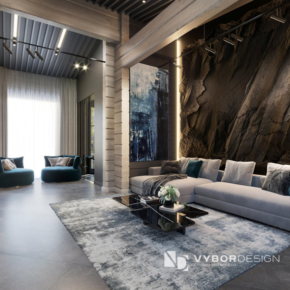 Дизайн интерьера дома из бруса