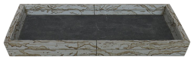 nu steel Rustic Stone Antique Amenity Tray