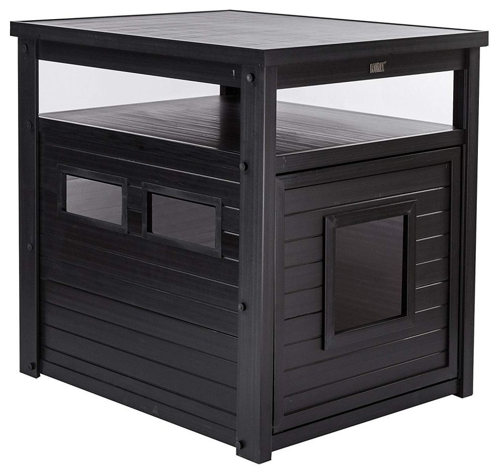 New Age Pet Jumbo Litterloo Litter Box Cover/End Table, Espresso Transitional Litter Boxes