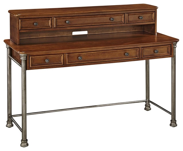 Home Styles Orleans Executive Desk And Hutch In Vintage Caramel