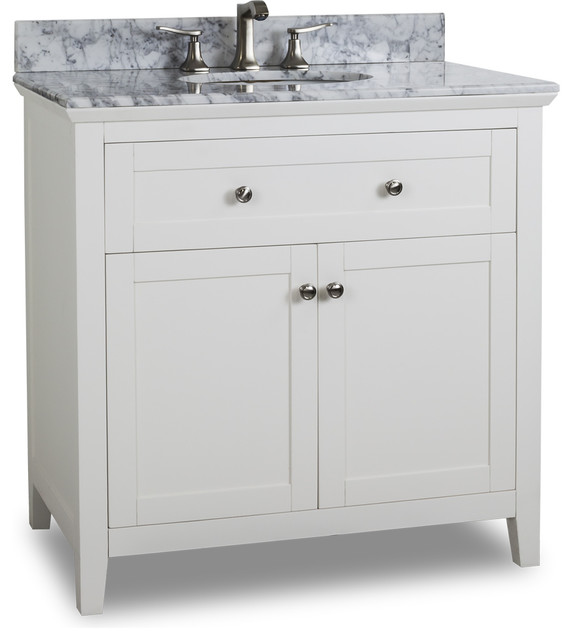 Chatham Shaker Jeffrey Alexander 36 Vanity White Transitional Chatham Shaker Jeffrey Alexander 36
