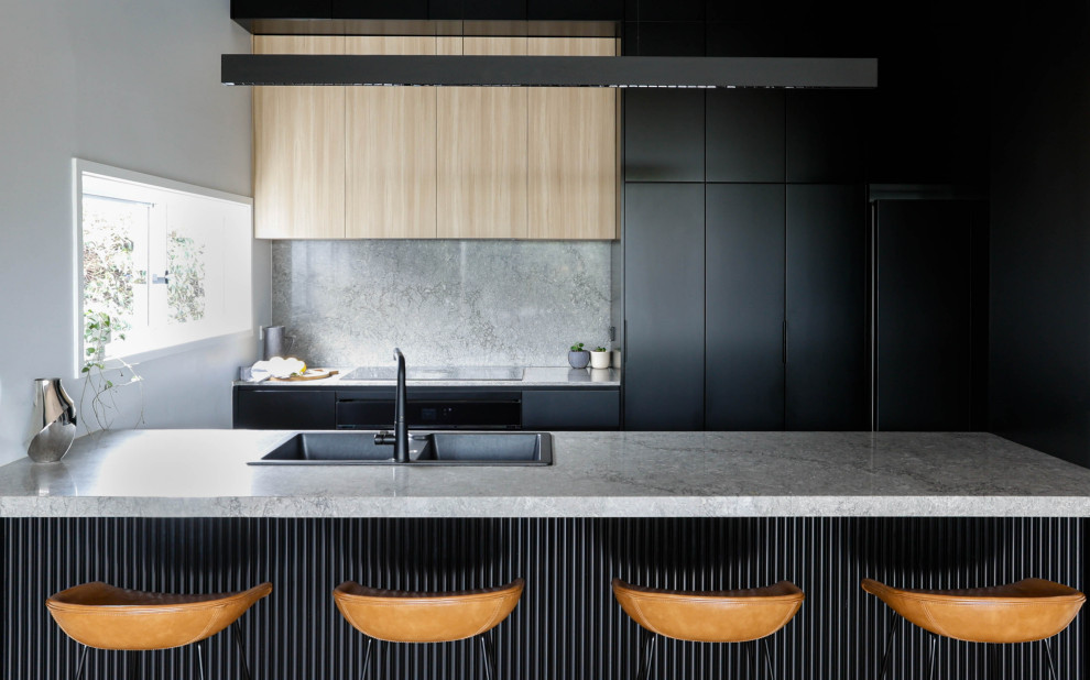 Photo of a contemporary kitchen in Melbourne.