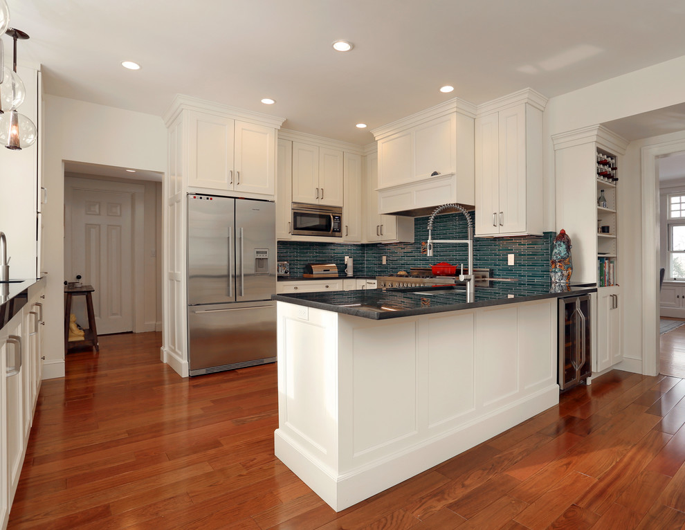 Transitional kitchen photo in Boston