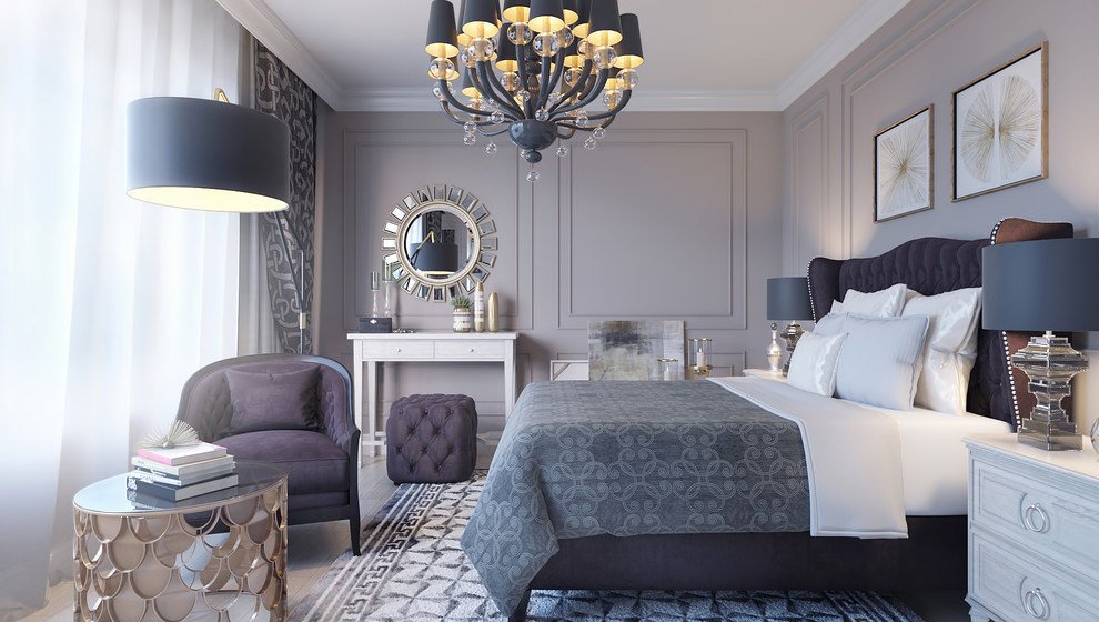 Дизайн спальни в коттеджном поселке