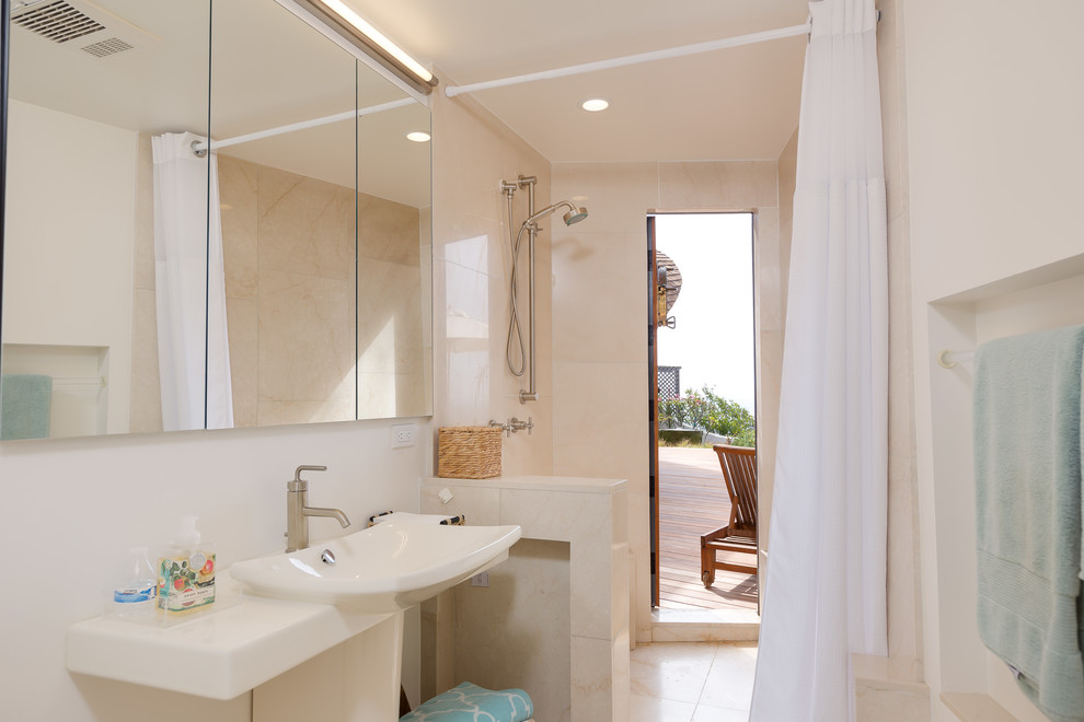 This is an example of a beach style bathroom in Santa Barbara.