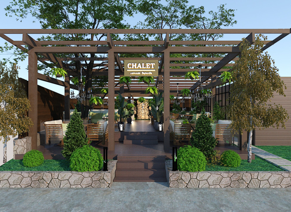 Летнее кафе "CHALLET", в р-не ул. Вилкова.