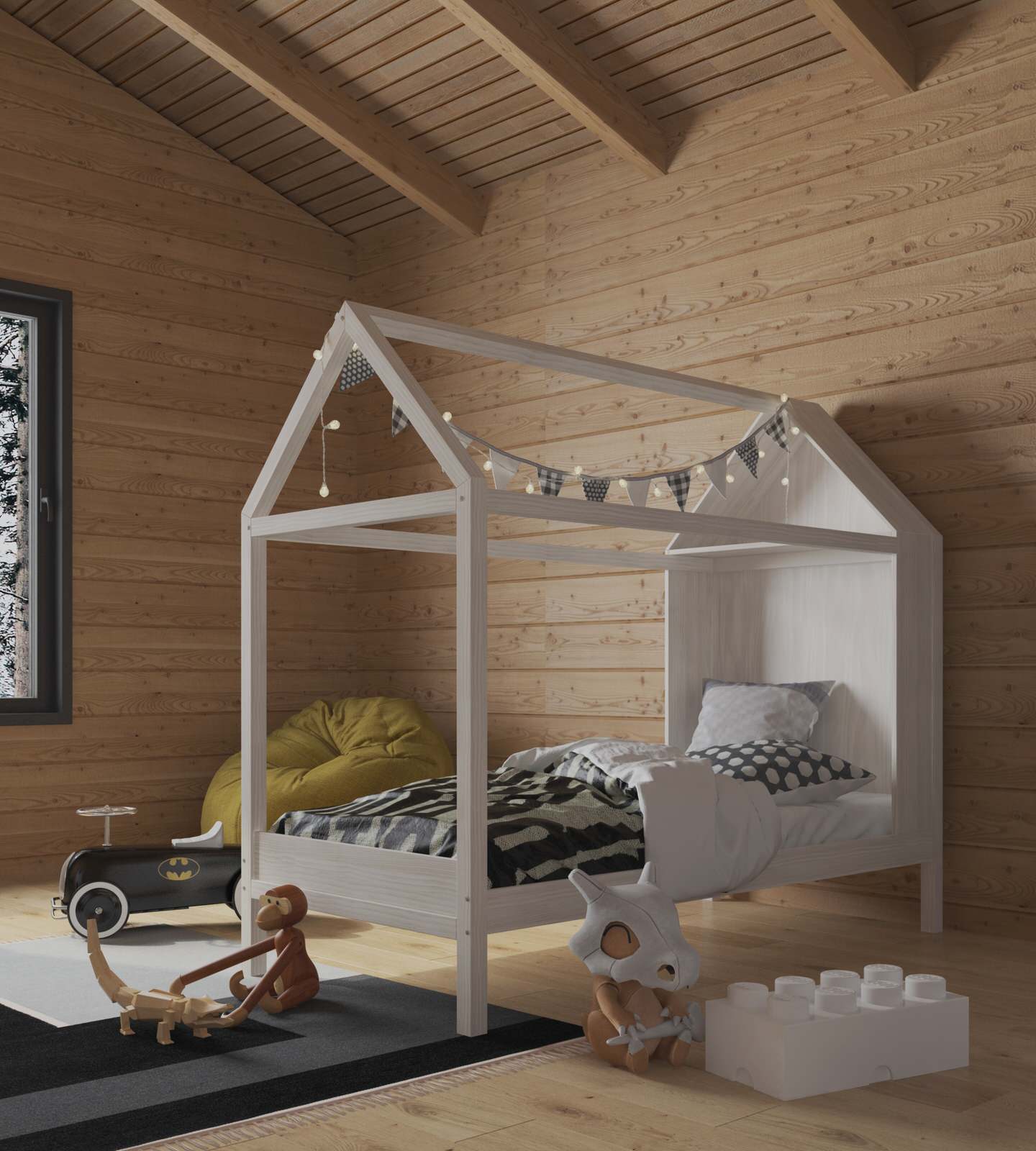 Дизайн-проект интерьера загородного дома (из бруса)