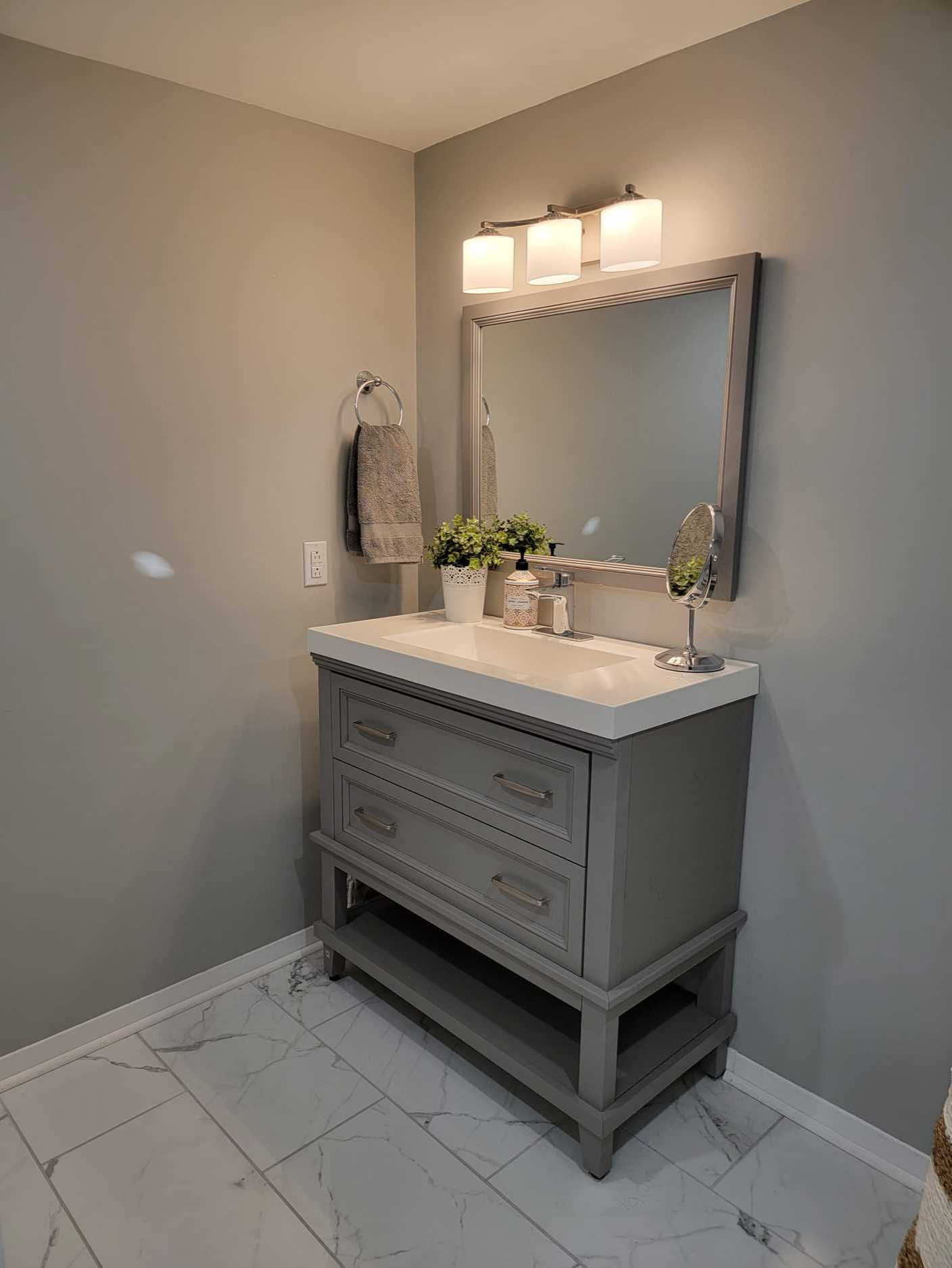 Basement bathroom