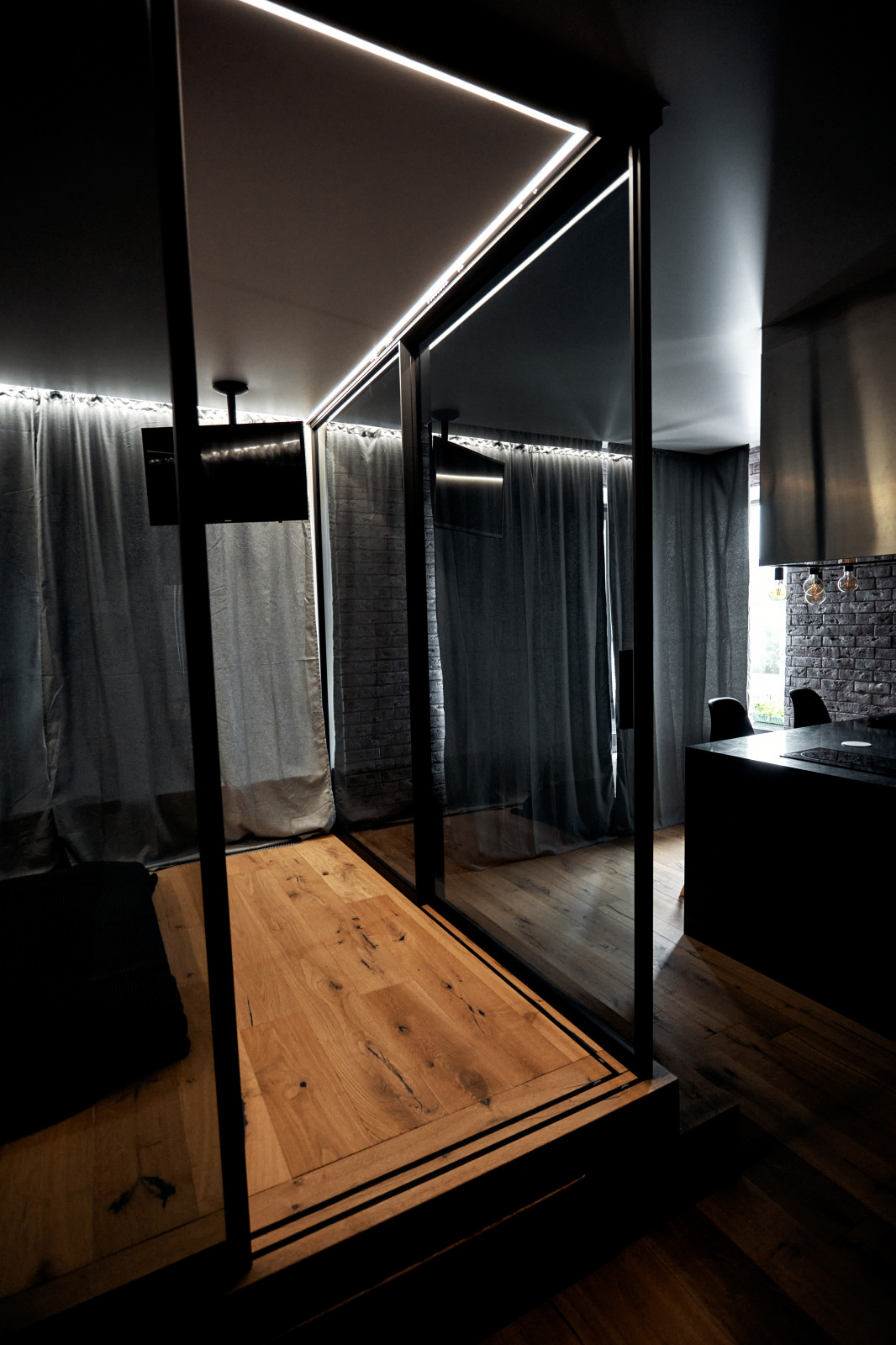 Угловая интерьерная перегородка raumplus