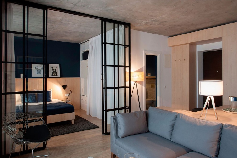 Наши работы: разделение пространства в спальне