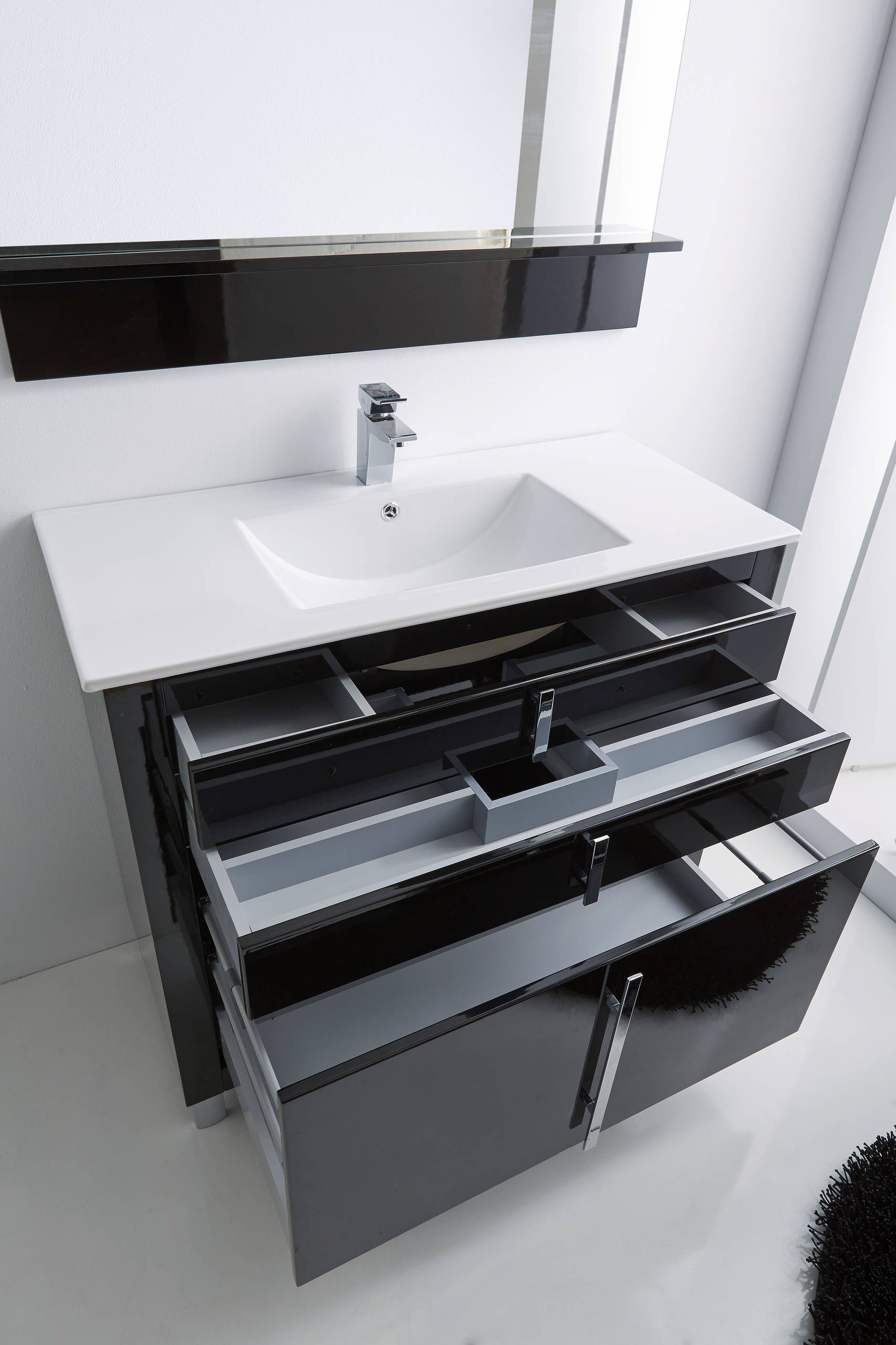 EEMKAY® New Norsk High Gloss Bathroom Storage Cabinet Mirror Modern & Functional Design 