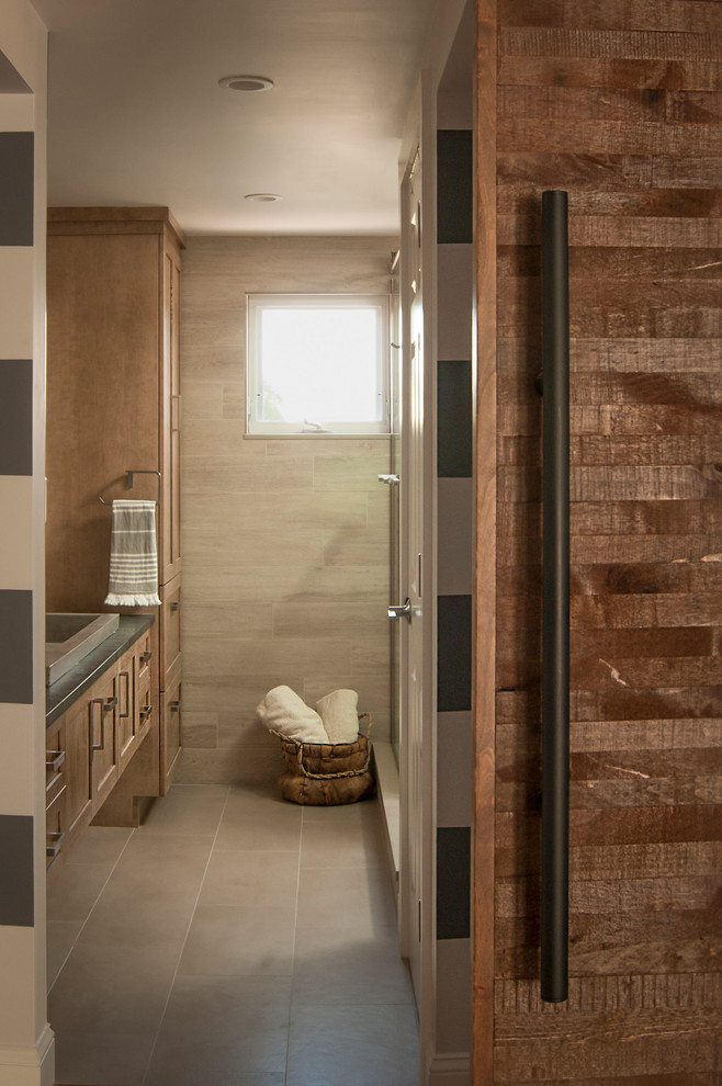 Rustic Modern Master Bathroom Sommerville, MA