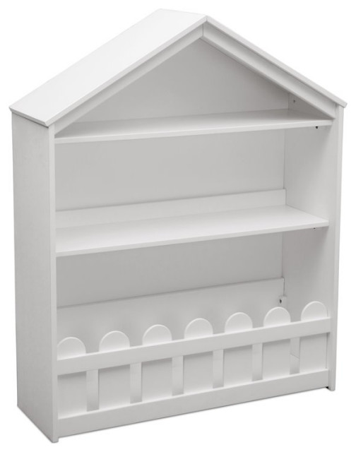 Delta Children Serta Happy Home Modern Wood Storage Bookcase in Gray