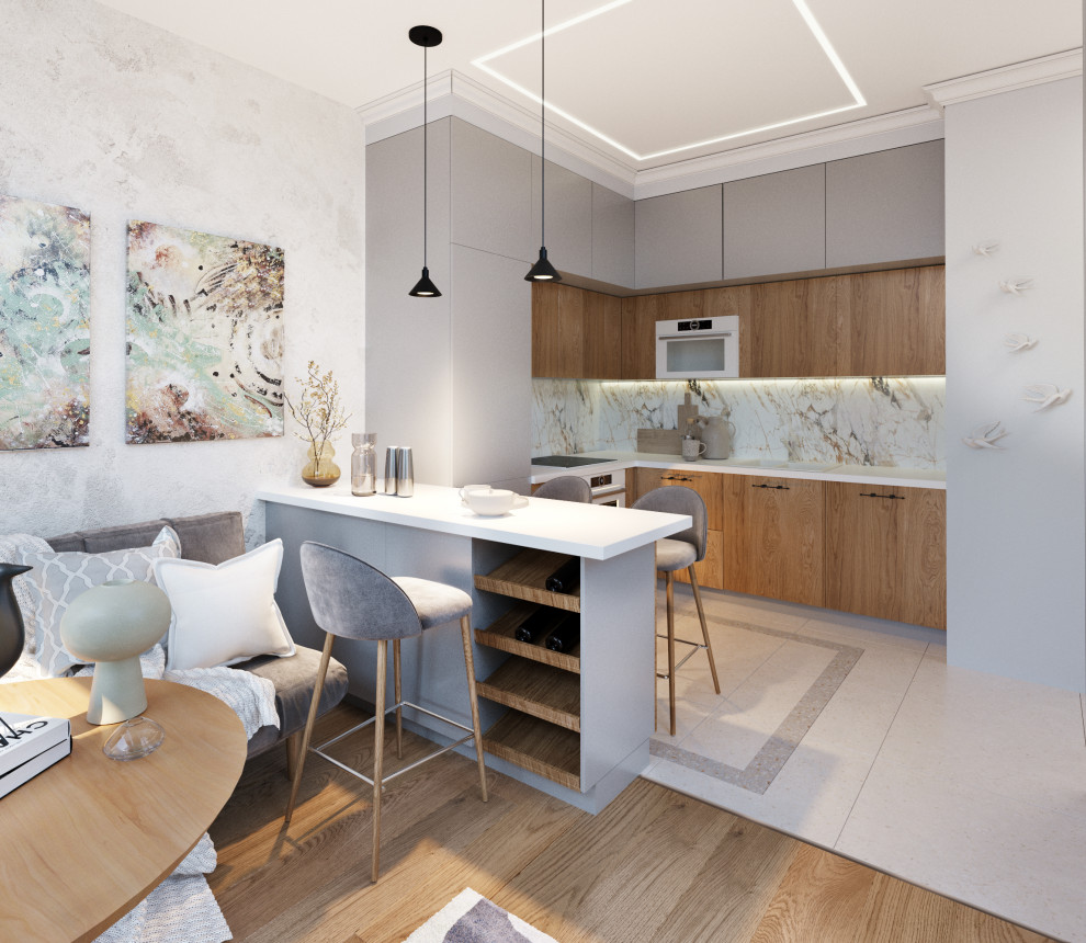 Однокомнатная квартира ЖК 2119 Кухня-гостиная