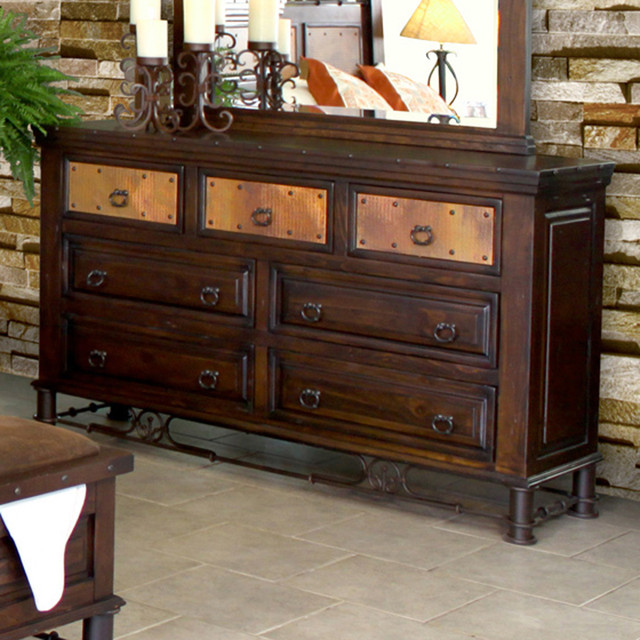 Artisan Home Valencia 7 Drawer Dresser in Multi-Step Lacquer Finish