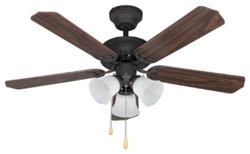 Canarm Cf42tra5 Tradition 3 Light 5 Blade Hanging Ceiling Fan Oil Rubbed Bronze