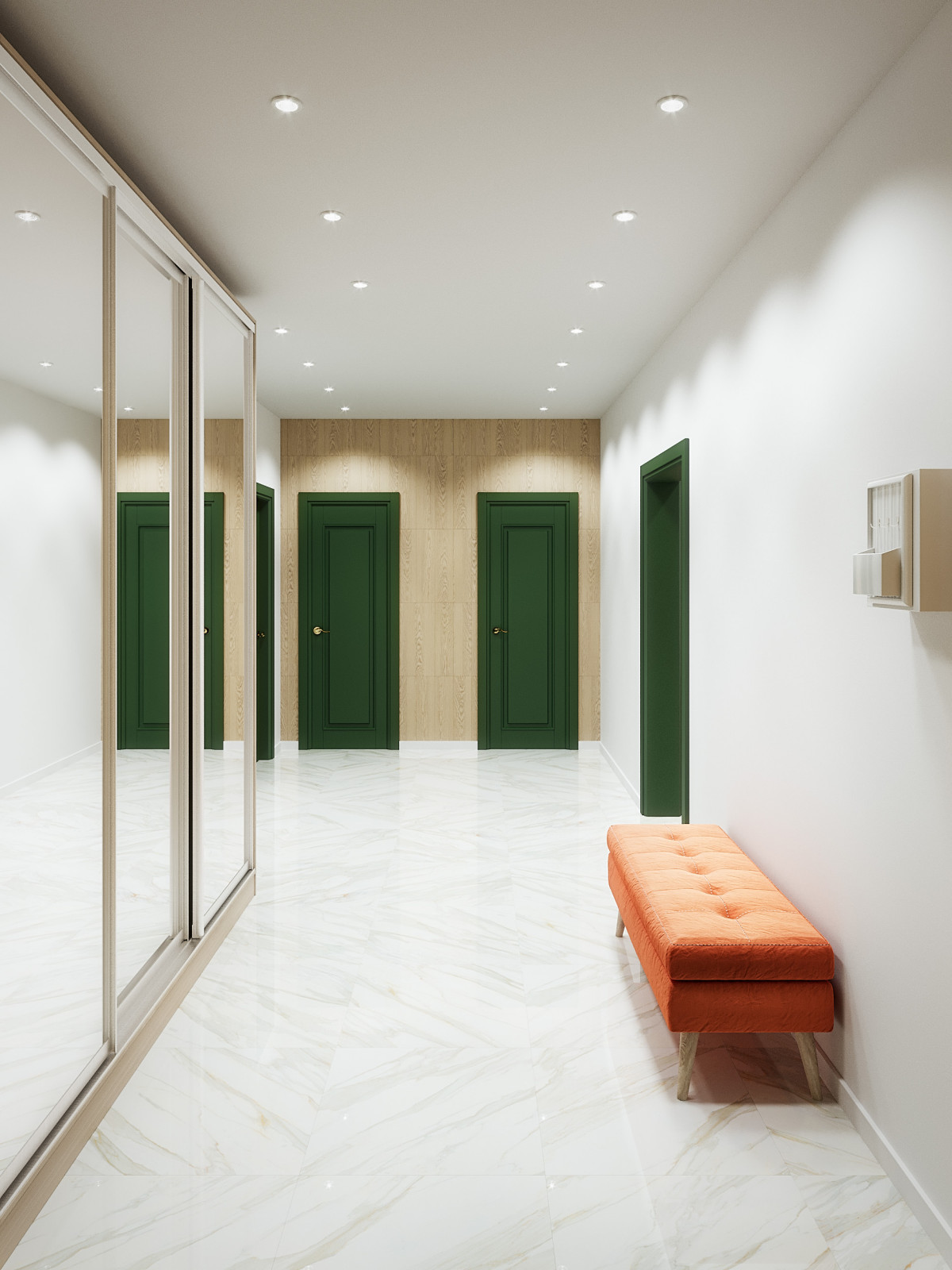 Гостиная кухня в сочных цветах