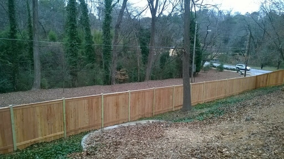 Photo of a large backyard shaded garden for spring in Atlanta.