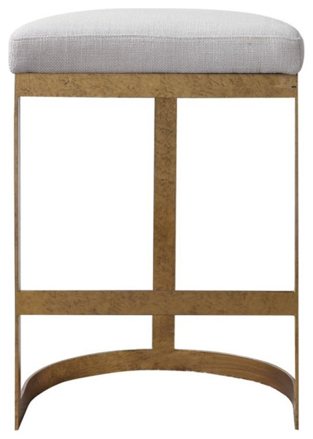Bowery Hill Antique Gold Contemporary Modern Metal Counter Stool