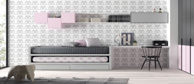 Pull-out bed / home office moderne-hjemmekontor