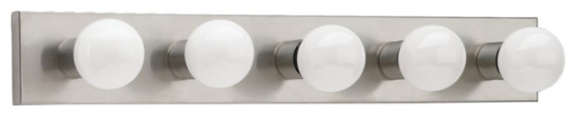 Sea Gull Center Stage 5-Light Wall/Bath Light 4735-98, Brushed Stainless