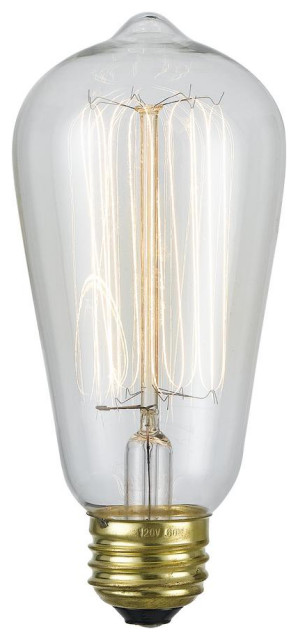 Clear & Chrome Metal Edison Bulb, Halogen, Lb-7147-60W
