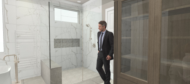 Master Bath modern-badezimmer