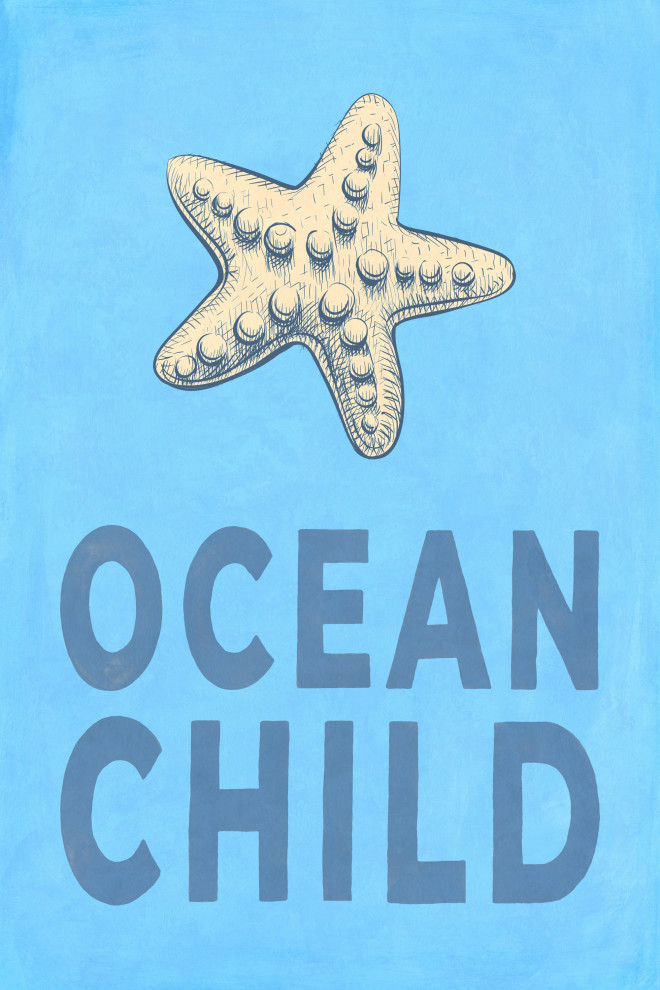 "Ocean Child" Painting Print on Wrapped Canvas, 16x24