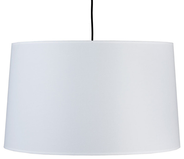 Weegee Pendant Lamp, White Linen Shade