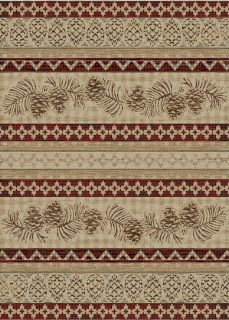 American Destination Pineview Antique Lodge Area Rug, 7'10"x9'10"