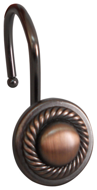 Shower Hooks Round With Rope Oil Rubbed Bronze Contemporary Shower Hooks Round With Rope Oil Rubbed Bronze