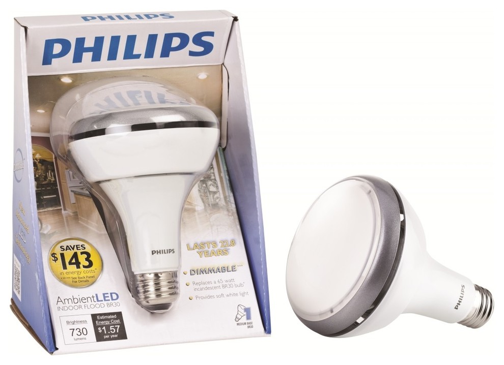 Philips AmbientLED 65W Replacement (13W) BR30 LED Bulb (Warm, Dim)