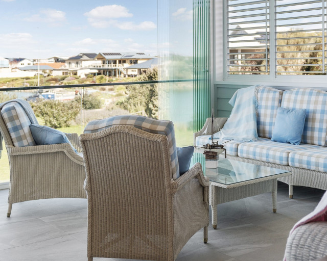 Hamptons Style New Build transitional-verandah