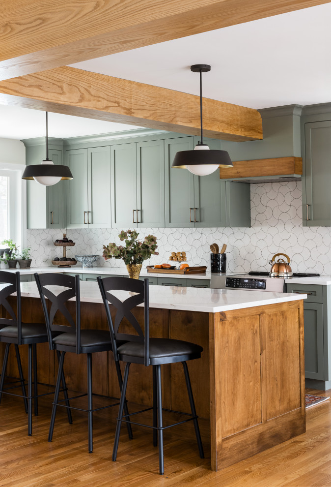 Transitional kitchen photo in Boston