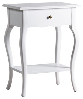 Curved Traditional Bedside Table White Traditional Nightstands And Bedside Tables By La Gobernadora Houzz Uk