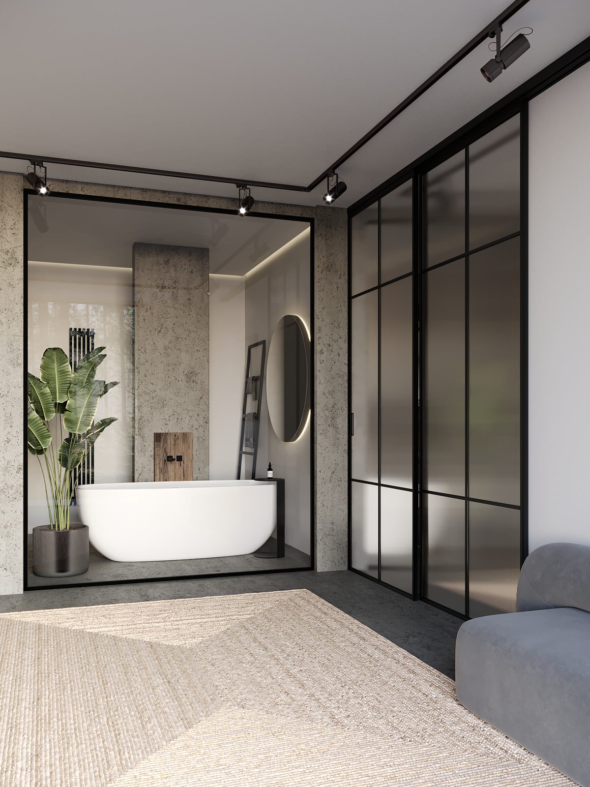 Glass House - glass in house