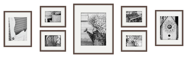 Percy 7 Piece Frame Set Modern Picture Frames By Pinnacle Percy 7 Piece Frame Set Walnut