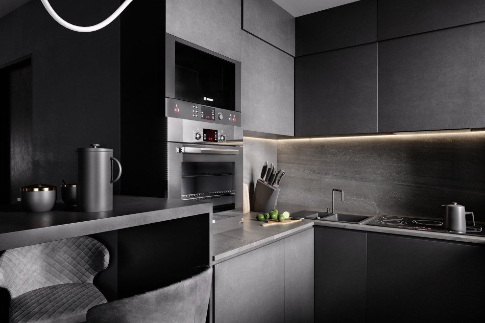 Строгая и стильная квартира с неоновым акцентом