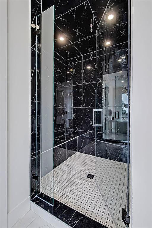 Inspiration for a transitional home design remodel in Calgary