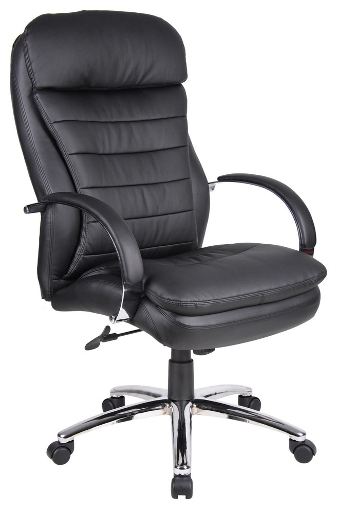 Boss High Back Caressoft Plus Executive Office Chair with Chrome Base