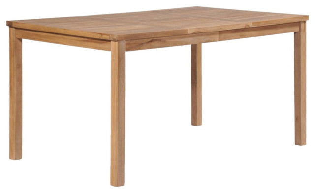 Vidaxl Garden Table 59.1"x35.4"x30.3" Solid Teak Wood