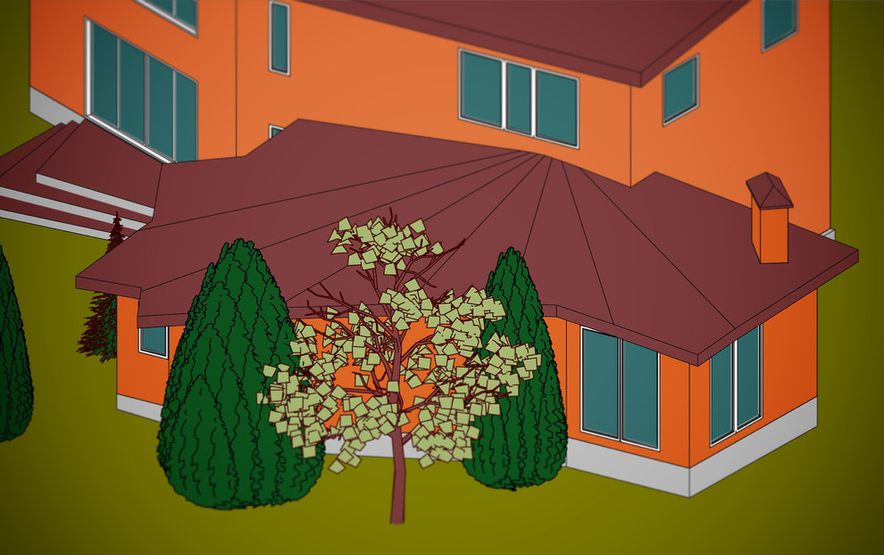 Концепция пристройки к частному дому, 2014 г.